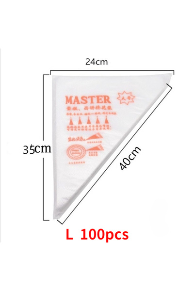 Choice L 100pcs 100/50/20pcs Disposable Piping Bag Pastry S Icing Fondant Cak...
