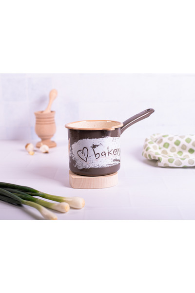 Metalac Cana cu maner lung 1.2l Bakery email/12cm/1.2l