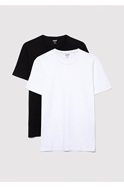 Mavi Pack of 2 Crew Neck Men's Basic T-Shirt Slim Fit / Narrow Cut 0611288-620