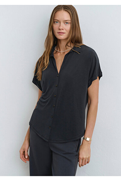 Mavi Soft-Premium Antrasit (TENCEL™) Modal Karışımlı Gömlek Regular Fit / Nor...