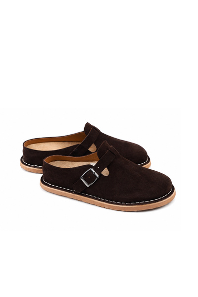 stato Sobe Genuine Leather Suede Buckle Women's Slippers Daily Comfortable No...