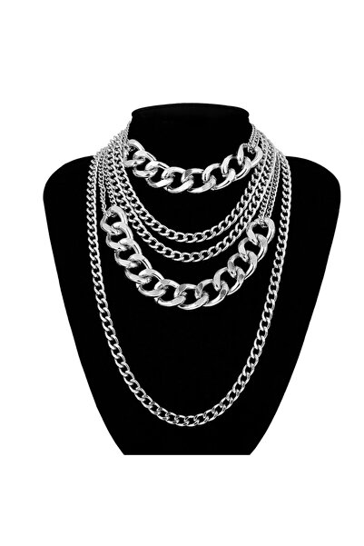 Choice S01-2 SHIXIN Punk Exaggerated Big Layered Thick Cuban Link Chain Choke...