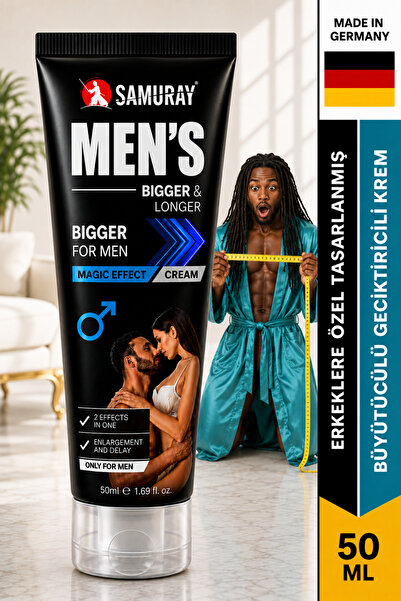 SAMURAY Alman Patentli Penis Büyütücülü Geciktiricili Krem