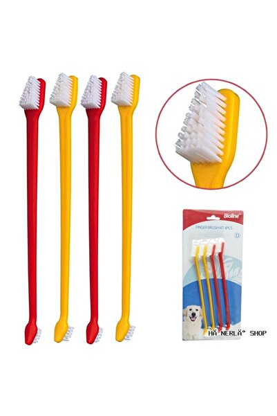 Bioline MIXDEPO İki Uçlu Köpek Diş Fırçası 4 (85134) Lü Set