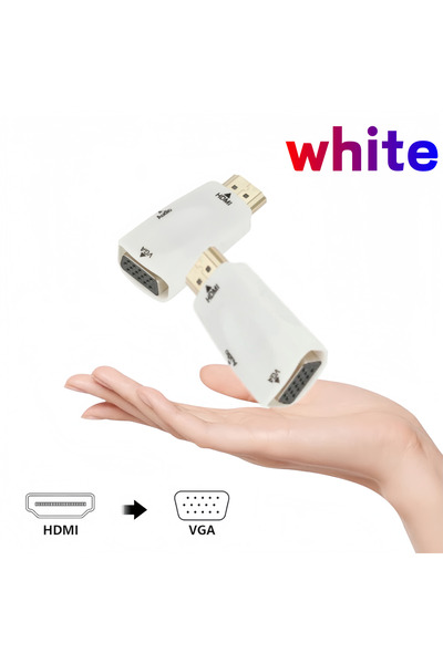 Choice محول HDMI إلى VGA بدقة 1080P مع كابل صوت 3.5 ملم مناسب للتلفزيون والكم...