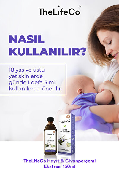 TheLifeCo Hayıt & Civanperçemi Sıvı Ekstraktı 150 Ml