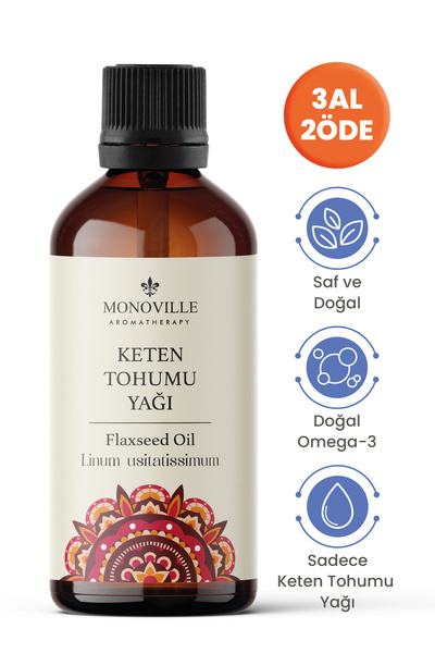 Monoville Flaxseed Oil 100 ml Pure and Natural (Flaxseed Oil)
