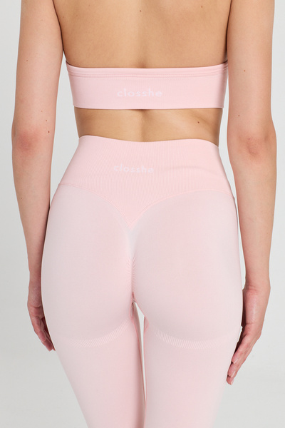 CLOSSHE Kadın Push Up Yüksek Bel Toparlayıcı Dikişsiz Seamless Spor Taytı Gün...