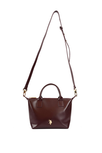 U.S. Polo Assn. حقيبة كتف نسائية باللون الأحمر الداكن Us26604
