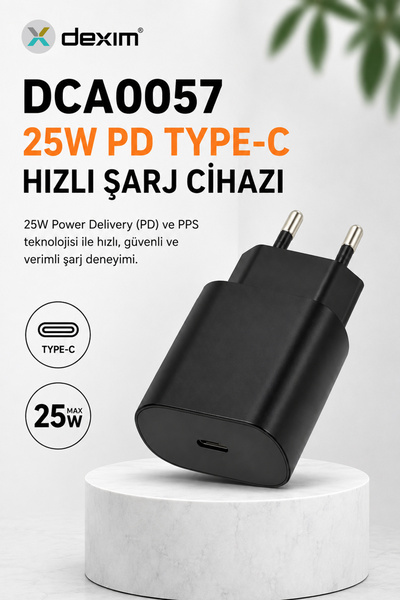 Dexim 25w Ac Şarj Cihazı Type C - Dca0057