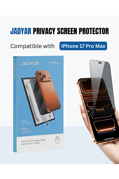 jadyar iPhone 17 Pro Max Smart-Fix Box Auto-Install Screen Protector | 9H Pri...