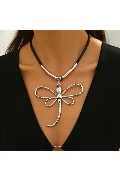 Choice YF8145-1 New Dragonfly Shaped Women's Design Trend Pendant Long Neckla...