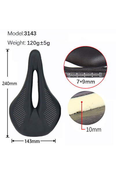 choice2 240x143mm-3143 ELITA ONE MTB/Road Bike Saddle Carbon Fiber 96g Soft S...