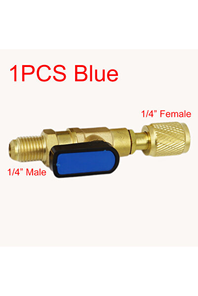 Choice3 r22 blue Air Conditioning Refrigerant Ball Valve 1/4" SAE Straight Sh...