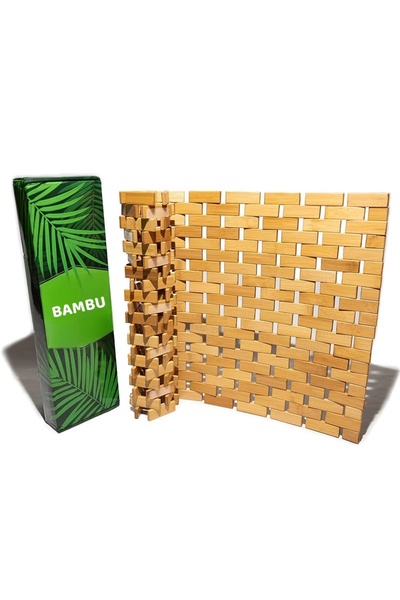Go İthalat Bambu Kaydırmaz Tabanlı Dikdörtgen Banyo Paspası Mat 42x62 cm.