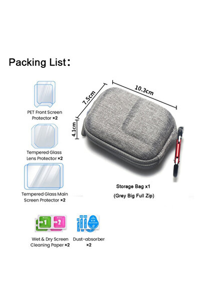 Choice 2 fiml 1 grey bag Screen Protector Film for Insta360 Ace Pro2 Storage ...