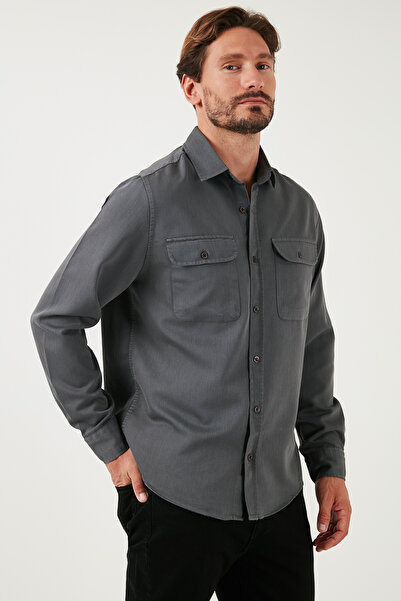 Buratti Pamuklu Çift Cepli Regular Fit Gömlek Erkek GÖMLEK CF25W128858