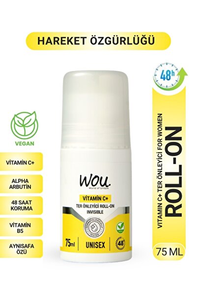 WOU World of Unique Wou Ter Önleyici Beyazlatıcı Roll-On Deodorant 75 ml