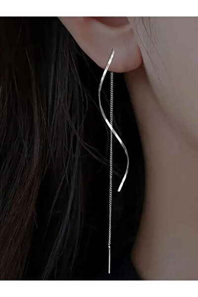 Choice1 S1002-S Simple Wave Long Exquisite Ear Line Earrings for Women, Trend...