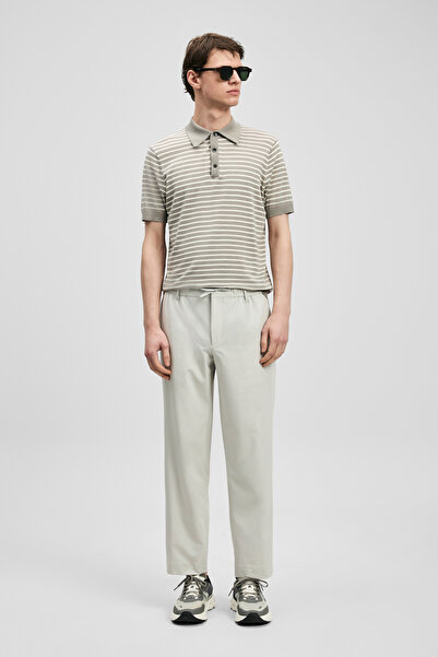 Lufian Eron Smart Ανδρικό Παντελόνι Chino Slim Fit Stone