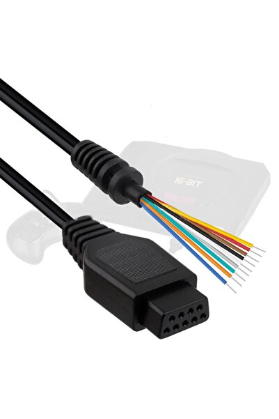 Choice black Cable for Sega Genesis 2 MD 2 Control Cable for Mega Drive 2 Gam...