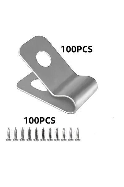 Choice Light Grey 100 Sets of Metal Livestock Fence Clips R-Type Wire Clips f...