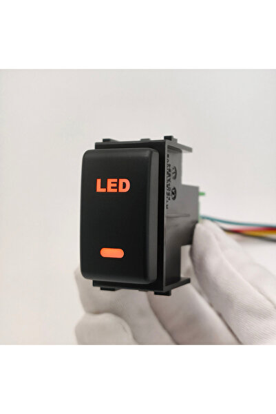 Choice10 LED Car LED Light Front Fog Light Switch Rear Fog Lamp Push Button W...