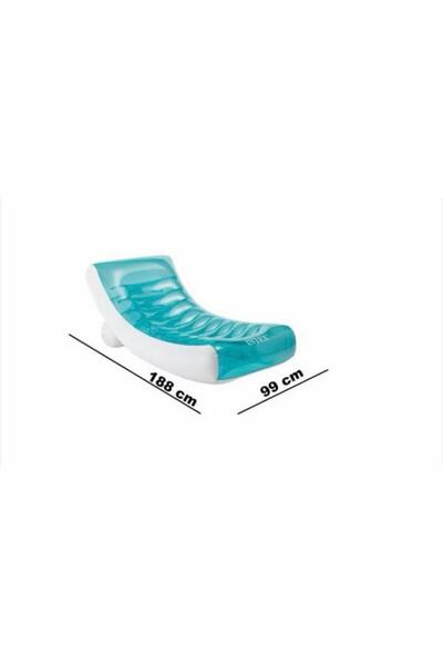Intex Saltea gonflabilă de plajă, de tip scaun, 188x99 cm, Albastru, Greutate...