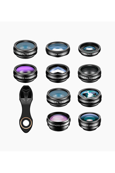 APEXEL 10'u 1 Arada Telefon Lens Kiti