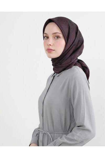BUSHU Kadın Monogram Twill Eşarp