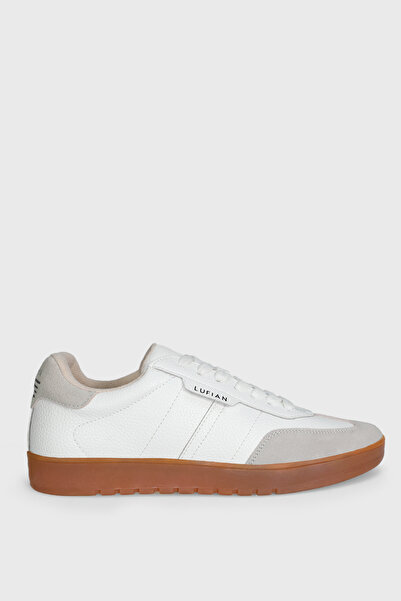 Lufian Brıan Men's Leather Sneaker Shoes White