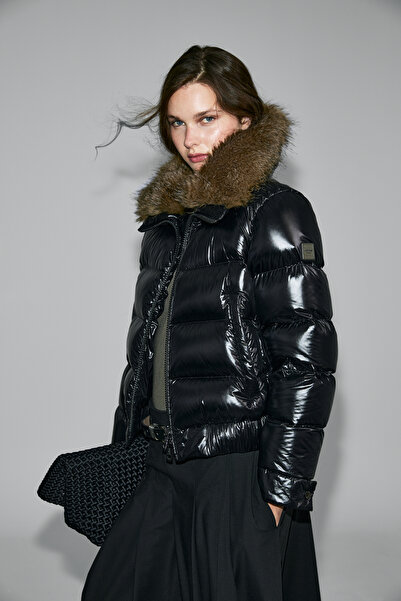 Lufian Daisy Goose down Women's Coat Black