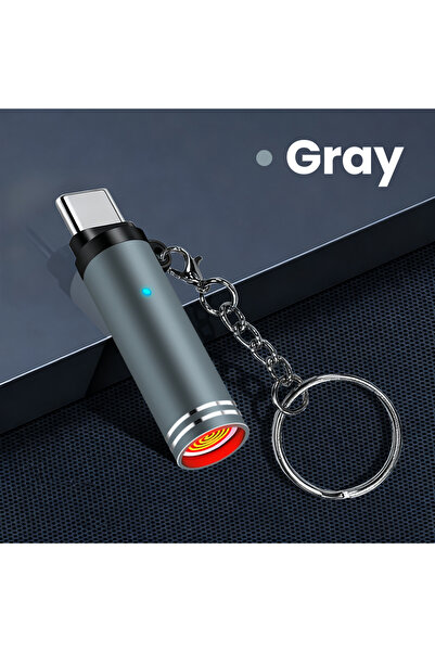 Choice gray Elough Type C Mini Portable Lighter Air Blast Cigarette Lighter O...