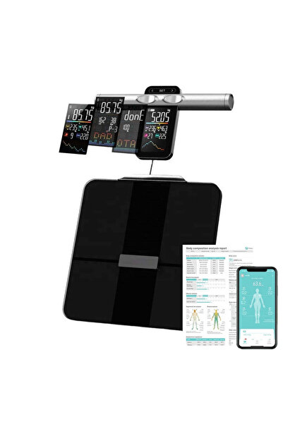FitVibe Έξυπνη Ζυγαριά FitVibe®, 28 Δείκτες Σώματος, Ψηφιακή Οθόνη XXL, 24 Χρ...