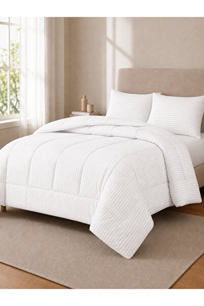 Hotel Linen Klub Stripe Comforter Set- Ultra Soft Brushed Microfiber Fabric, ...