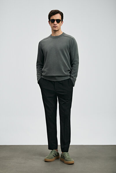 Lufian Simon Smart Men's Chino Trousers Slim Fit Black