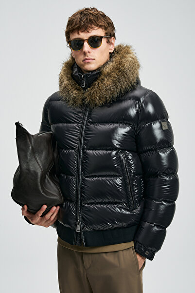 Lufian Jeam Goose Feather Men's Coat Black