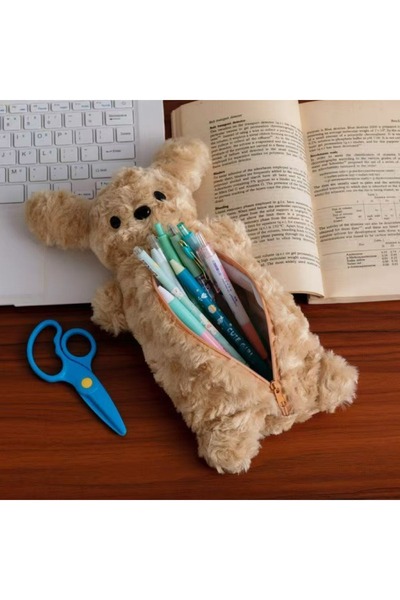 Choice Yellow Teddy Cute cartoon kapibara otter shark plush pencil case capyb...