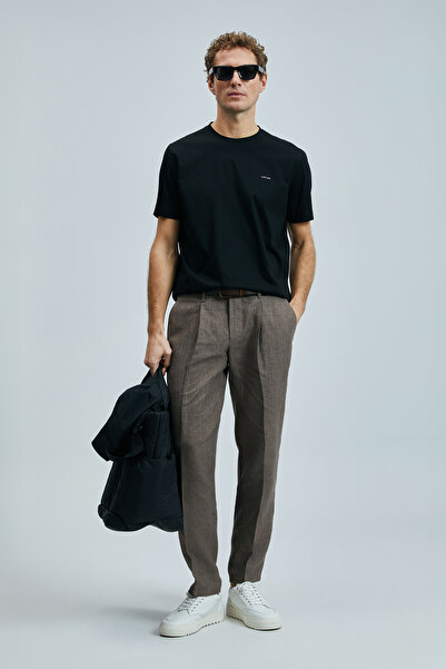 Lufian Bran Modern Graphic T-Shirt Schwarz