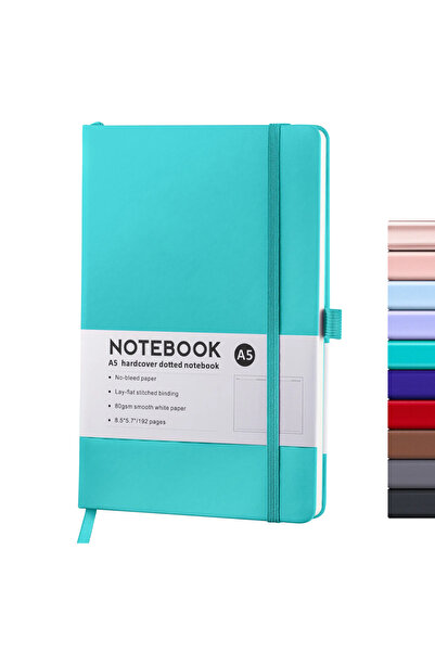Choice4 A6 Lake Blue Hardcover A5/A6 Notebook with Elastic Band | PU Leather ...
