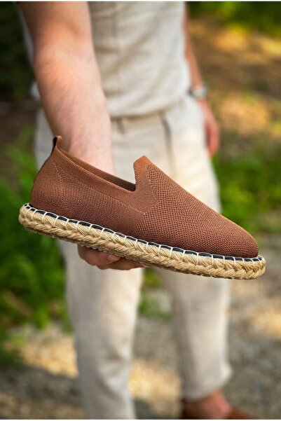 Zerenyus Madrid premium high quality knitwear men's slip-on espadrille brown