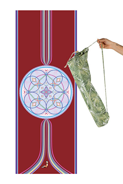 PETARYA Mandala Serisi 4.1 mm Kaydırmaz Kauçuk Taban Yoga Matı Pilates Minder...
