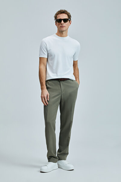 Lufian Pantaloni chino pentru bărbați Bert Smart, slim fit, verde