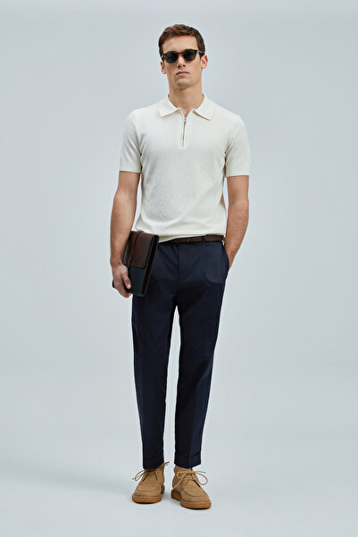 Lufian Aren Men's Cotton Sweater Off White