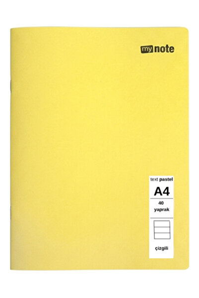 Mynote TEXT PASTEL DEFTER A4 40 YAPRAK ÇİZGİLİ 1 ADET