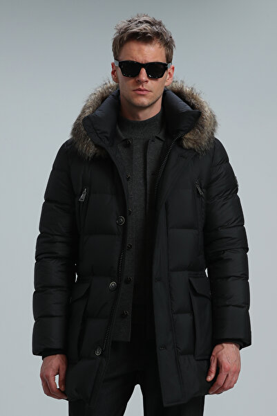 Lufian Clark Goose Feather Men's Coat Black