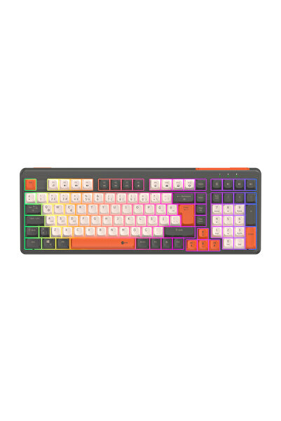 Lecoo GK104 Üç Modlu RGB Aydınlatmalı Membran Gaming Klavye Beyaz Siyah