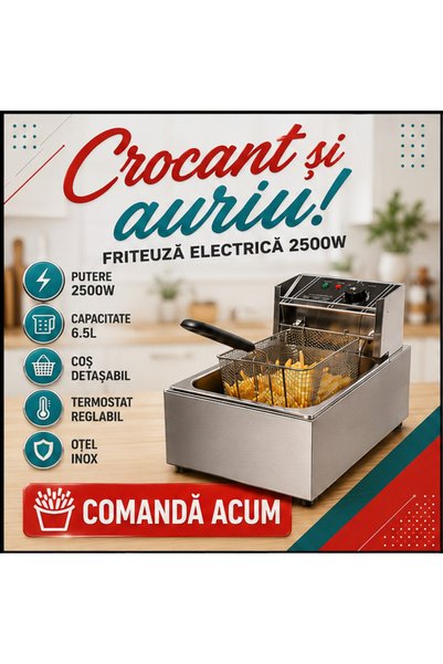 OEM Friteuză Electrică 2500W, 6.5L, 29x46x31 cm