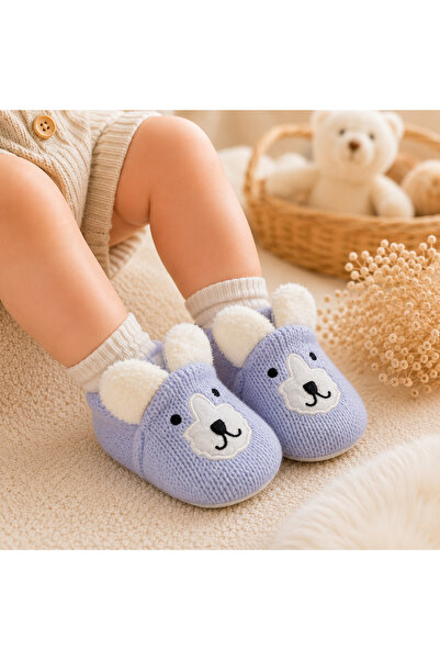 Kindo Baby Baby Shoes Soft Sole First Step, Non-Slip Sole, Knitted Fabric