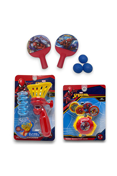 Marvel Disc Shooter Set + Spider-Man Shooter + Paddle Ball